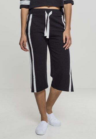 Urban Classics Wide leg Broek in Zwart: voorkant