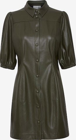 ICHI Платье-рубашка 'AZAVI' в Зеленый: спереди