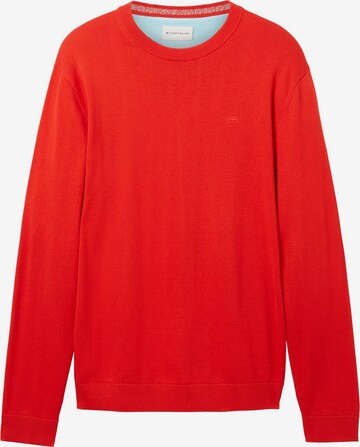 Pull-over TOM TAILOR en rouge : devant