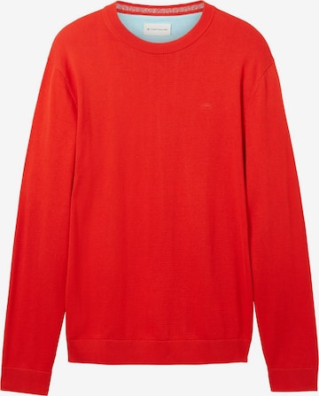 Pull-over TOM TAILOR en rouge : devant