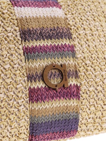Amichi - Bolso de mano 'Bolso de playa neceser para mujer Yap de fibras naturales con cremallera' en Mezcla de colores