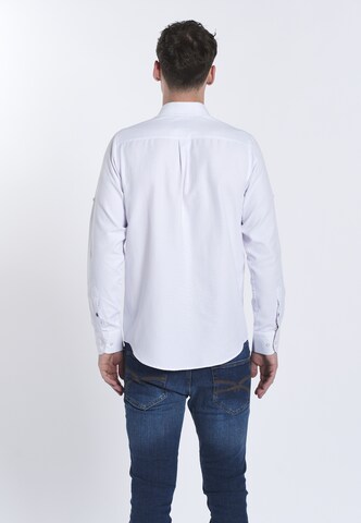 DENIM CULTURE Regular fit Button Up Shirt 'FYODOR' in White