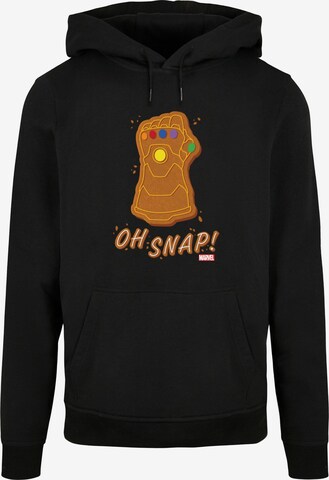 ABSOLUTE CULT Sweatshirt 'Marvel - Thanos Oh Snap' in Schwarz: predná strana