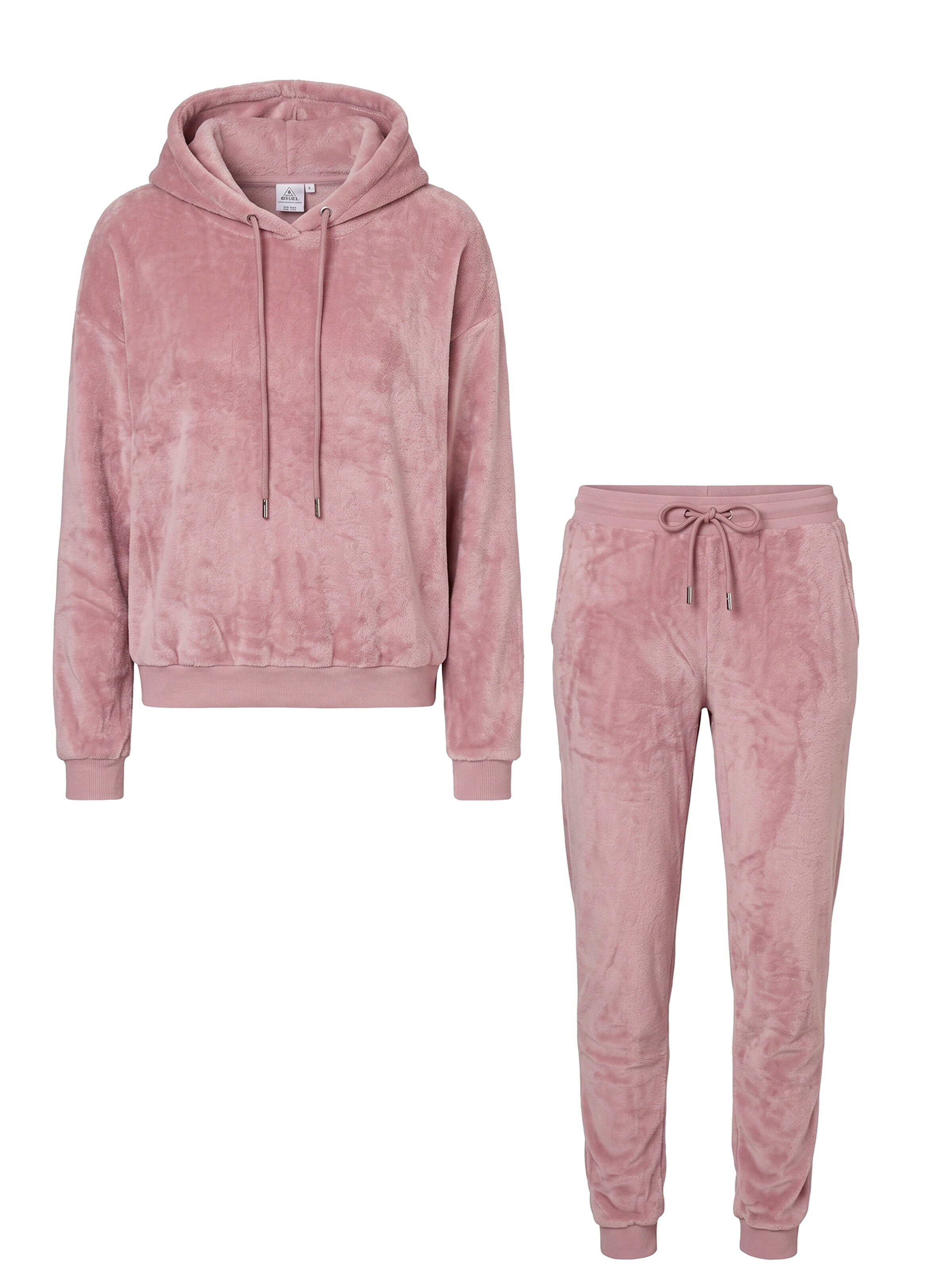 Apollo Sweat suit 'Huispak Loungewear Fleece Incl Capuchon' in Pink: front