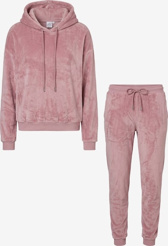 Apollo Sweat suit 'Huispak Loungewear Fleece Incl Capuchon' in Pink: front