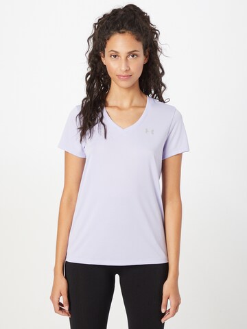 purpurinė UNDER ARMOUR Sportiniai marškinėliai 'Tech': priekis