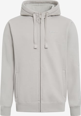 BENCH Zip-Up Hoodie in Grey: front
