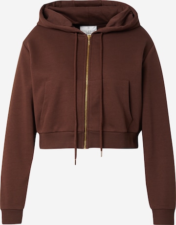 CITA MAASS Sweatjacke in Braun: Vorderseite