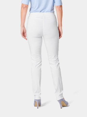 Goldner Slim fit Trousers 'Louisa' in White