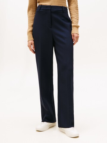 TOMMY HILFIGER Regular Trousers with creases in Blue: front