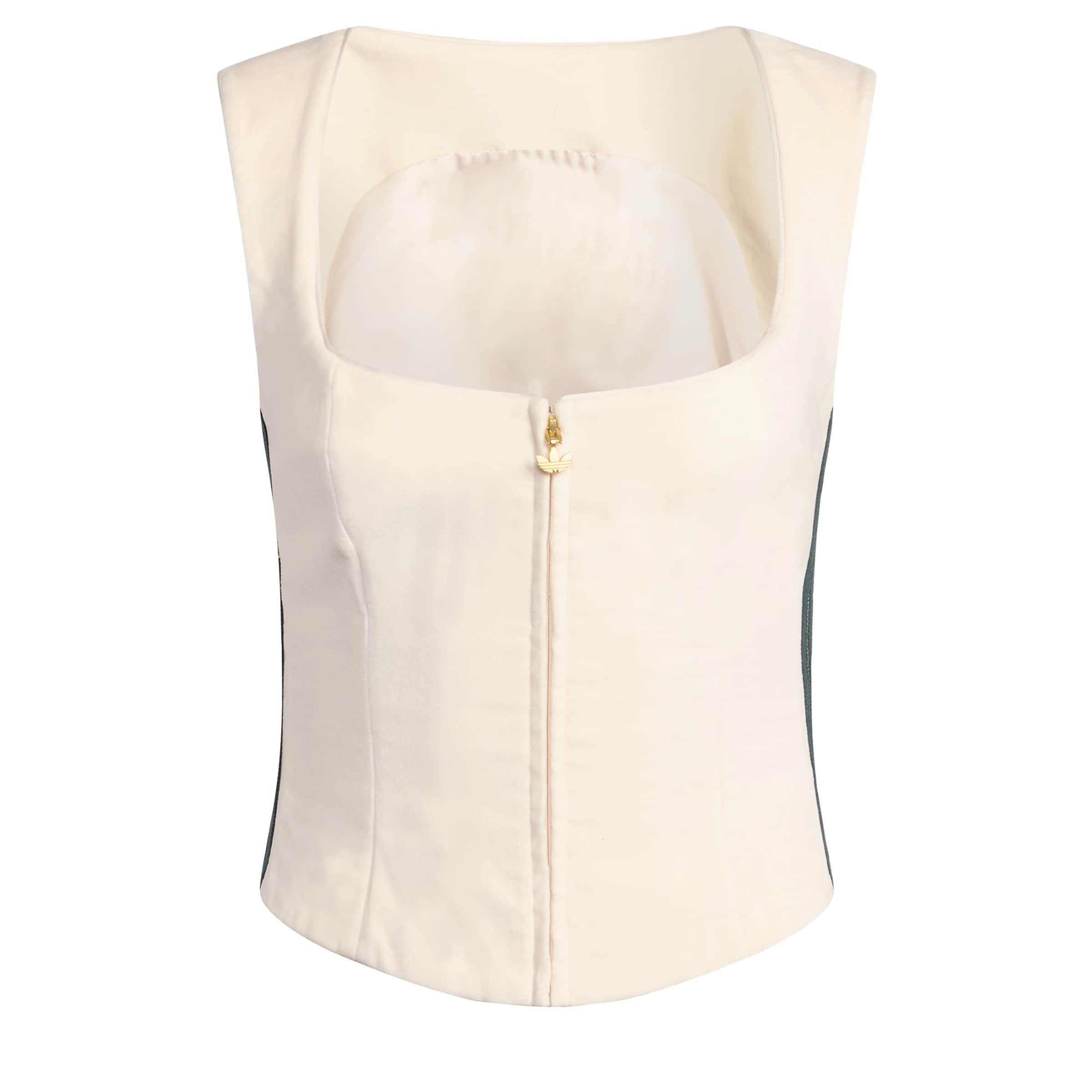 ADIDAS ORIGINALS Top 'VELVET CORSET' - Biela: predná strana