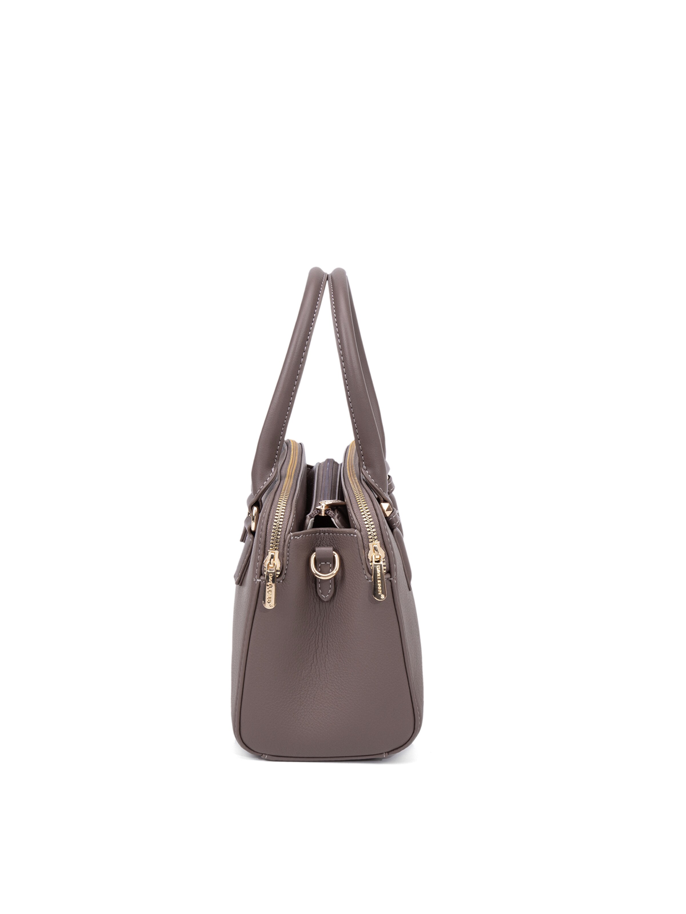 Borsa a mano 'Borsa a Mano Vegan Leather con Zip e Tracolla Rimovibile - David Jones' di David Jones in marrone