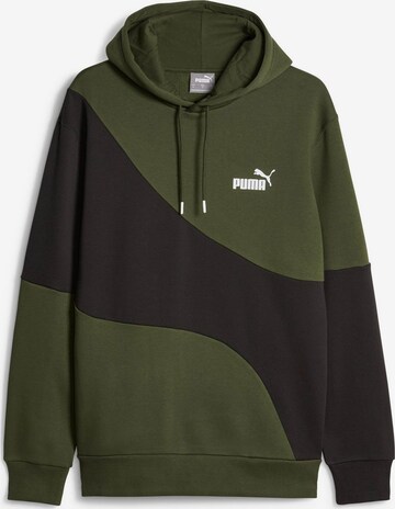 PUMASportska sweater majica 'POWER' - zelena boja: prednji dio