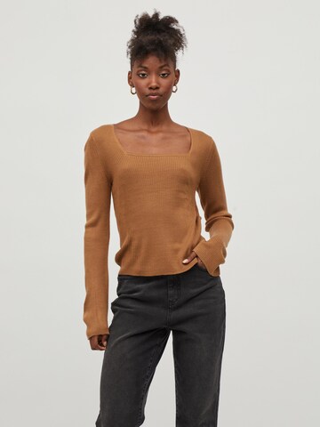 VILA Sweter 'Popsa' w kolorze brązowy: przód