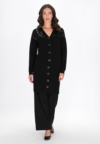 Cardigan usha BLACK LABEL en noir : devant