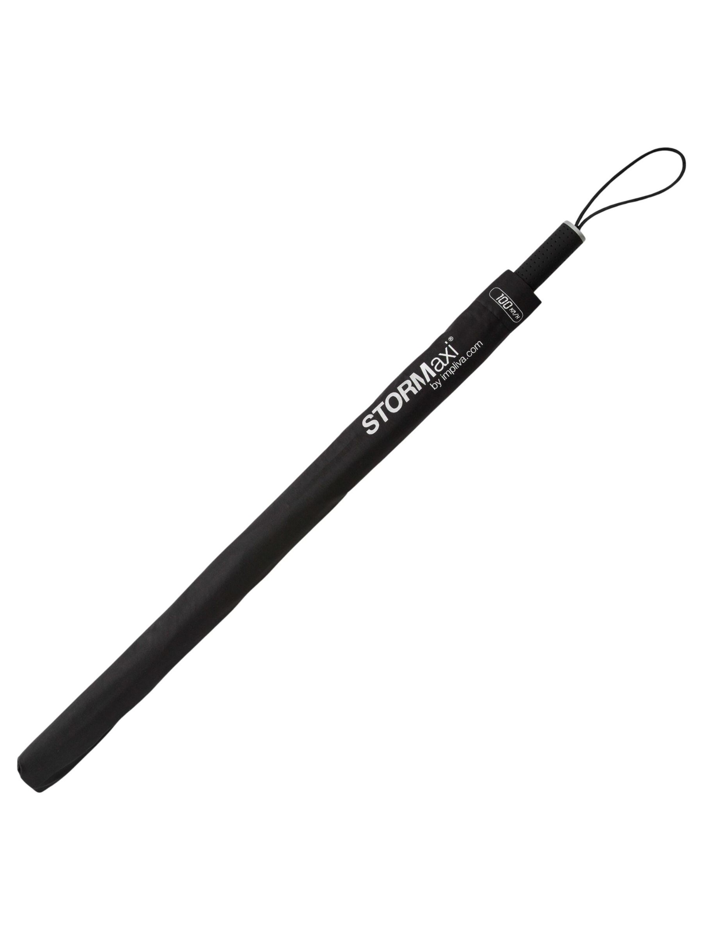 Maxte Umbrella 'Regenschirm - Aerodynamischer Sturmschirm - Manuelle Öffnung - Winddicht - 92 cm - Schwarz' in Black