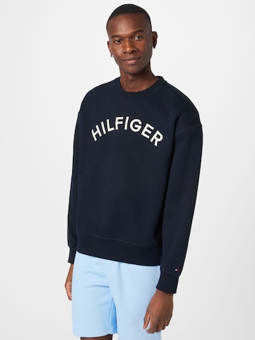 Sweat-shirt TOMMY HILFIGER en bleu : devant