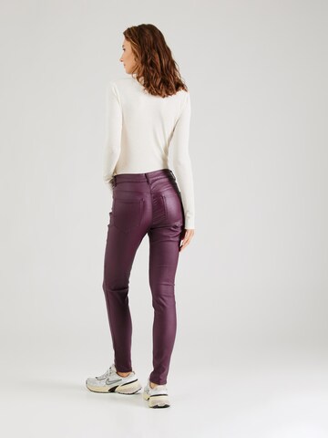 VILA Slim fit Trousers 'Sarah' in Red