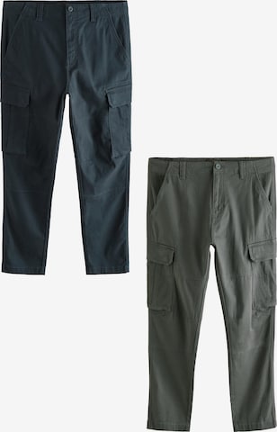 Coupe slim Pantalon cargo Next en bleu : devant