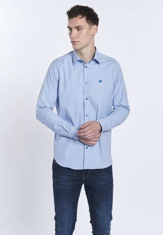 Coupe regular Chemise 'GIANFRANCO' DENIM CULTURE en bleu