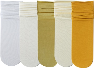 Millo Socks 'Colourful Viskose' in Yellow: front