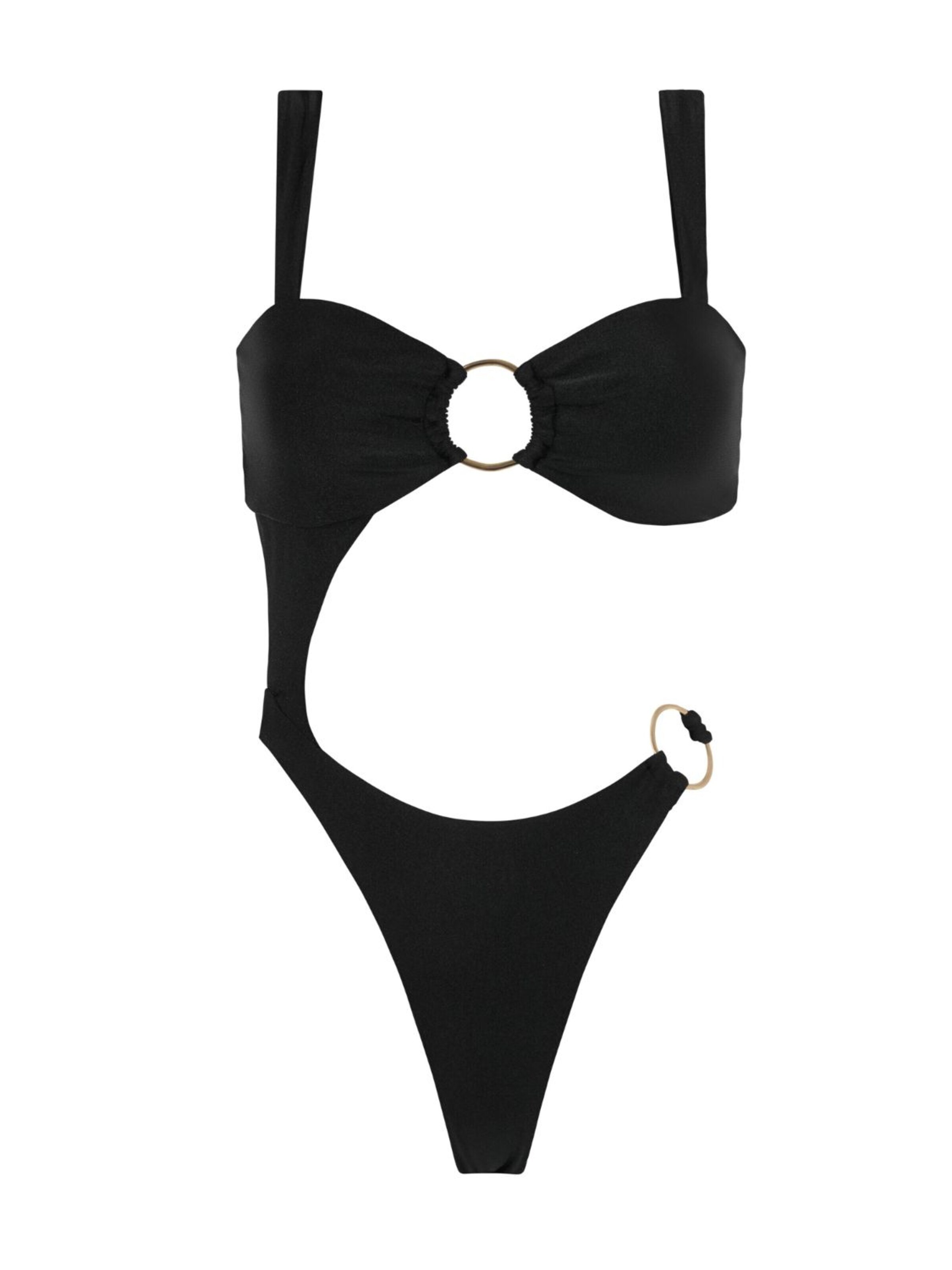 Acuarela Brand - Traje de baño 'Sirena' en negro: frente