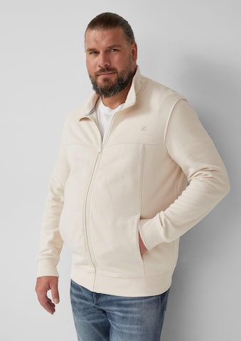 Veste de survêtement s.Oliver en beige : devant
