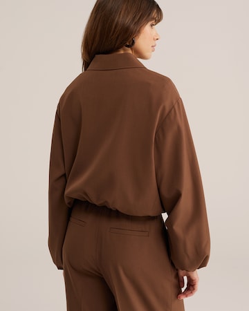 WE Fashion - Chaqueta de entretiempo en marrón