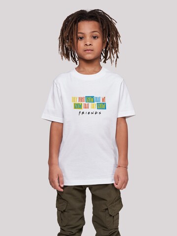 F4NT4STIC Shirt 'Friends They Don't Know Script' in Wit: voorkant