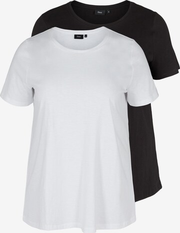 T-shirt Zizzi en noir : devant