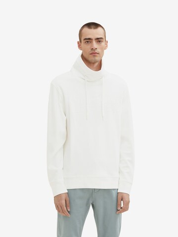 Sweat-shirt TOM TAILOR en blanc : devant