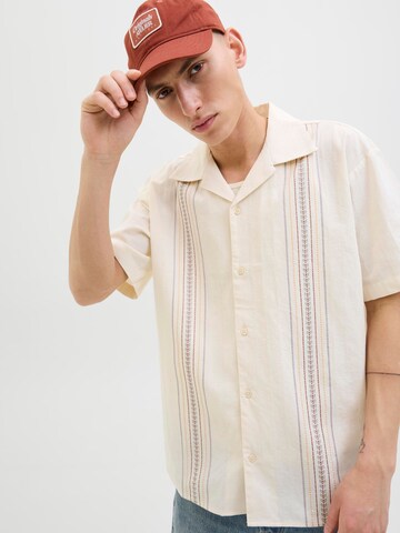 JACK & JONES Comfort fit Button Up Shirt in White
