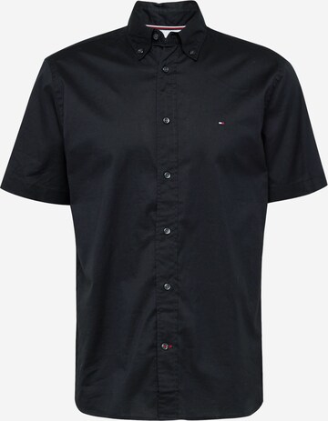 TOMMY HILFIGER Button Up Shirt in Black: front