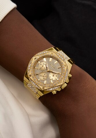 GUESS - Relógios analógicos 'Fury' em ouro: frente