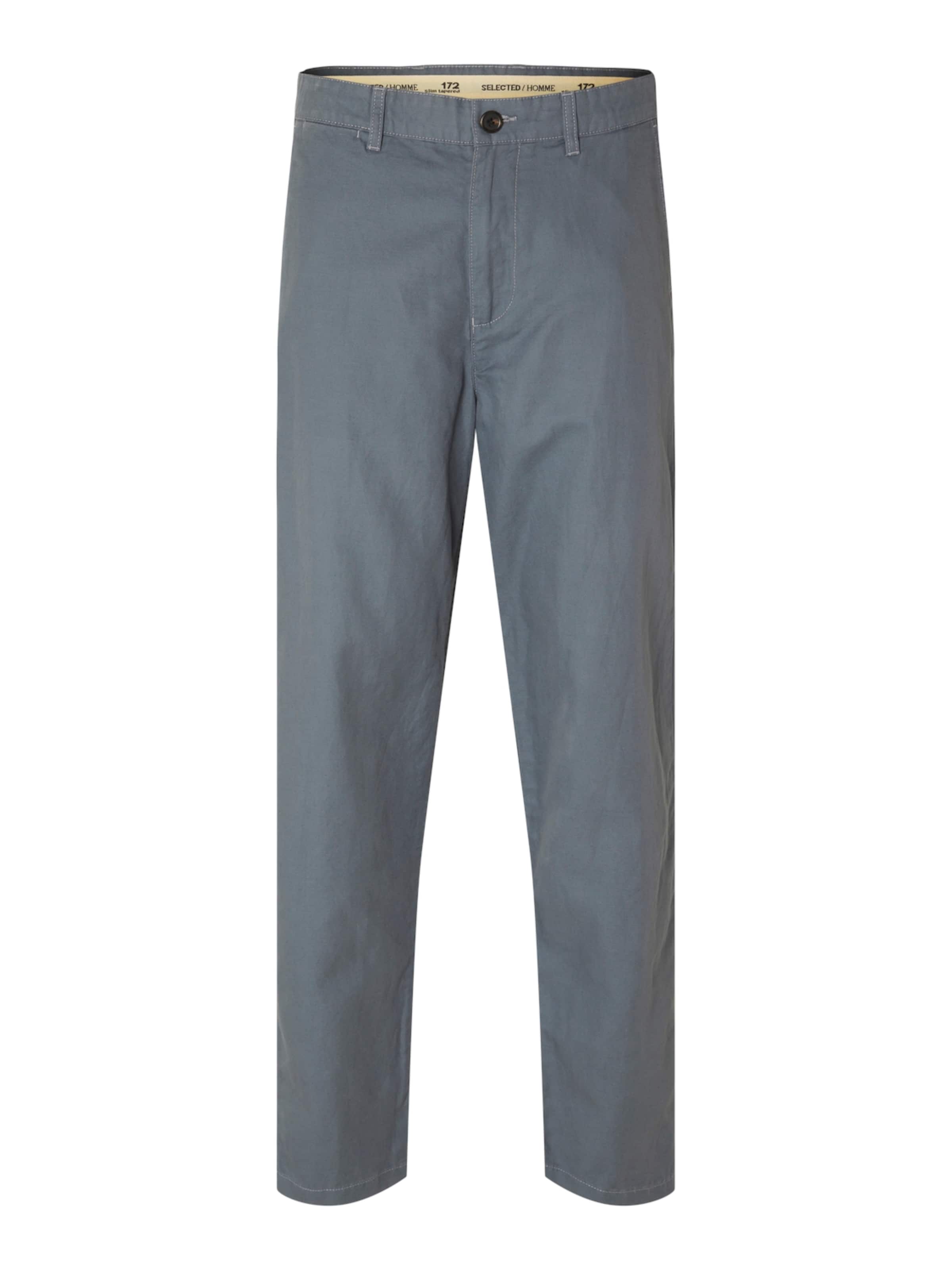 SELECTED Loose fit Chino Pants in Grey: front