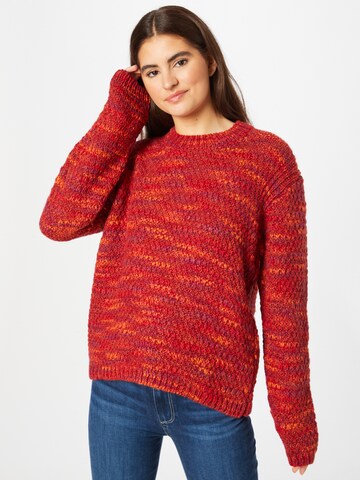 Folk Sweater in Red: front