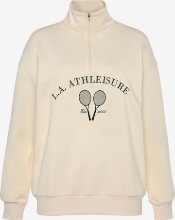 LASCANA ACTIVE Athletic Sweatshirt in White: front