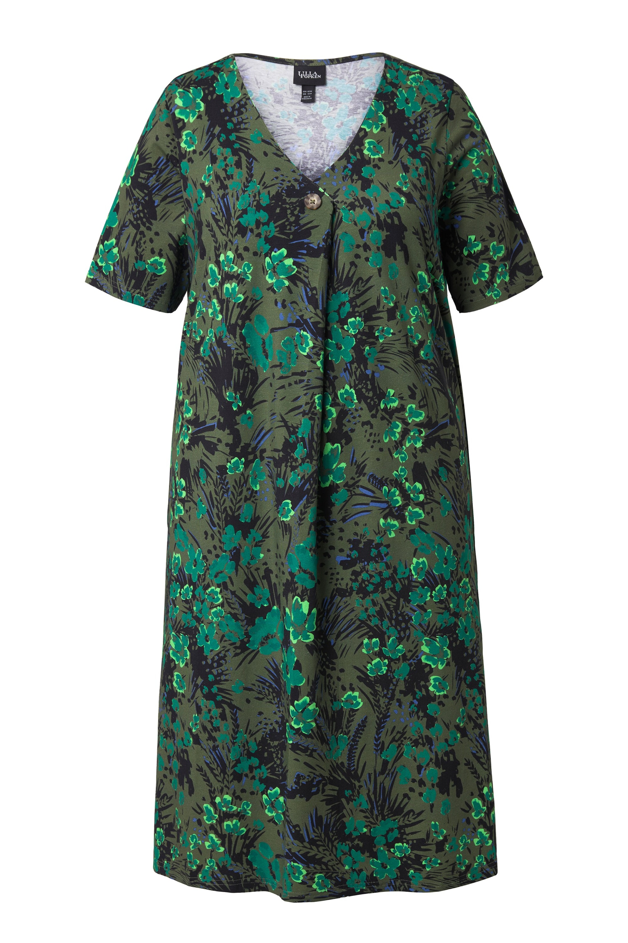 Ulla Popken Kleit, värv roheline: eest vaates