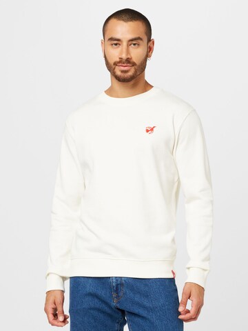 SCOTCH & SODA Sweatshirt 'The Free Spirit Peace Bird' in Weiß: Vorderseite