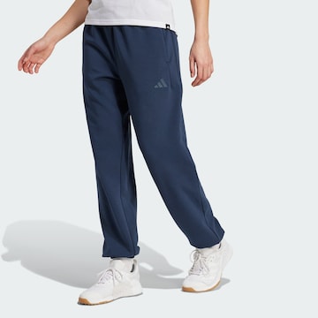 ADIDAS PERFORMANCE Tapered Sports trousers in Blue: front