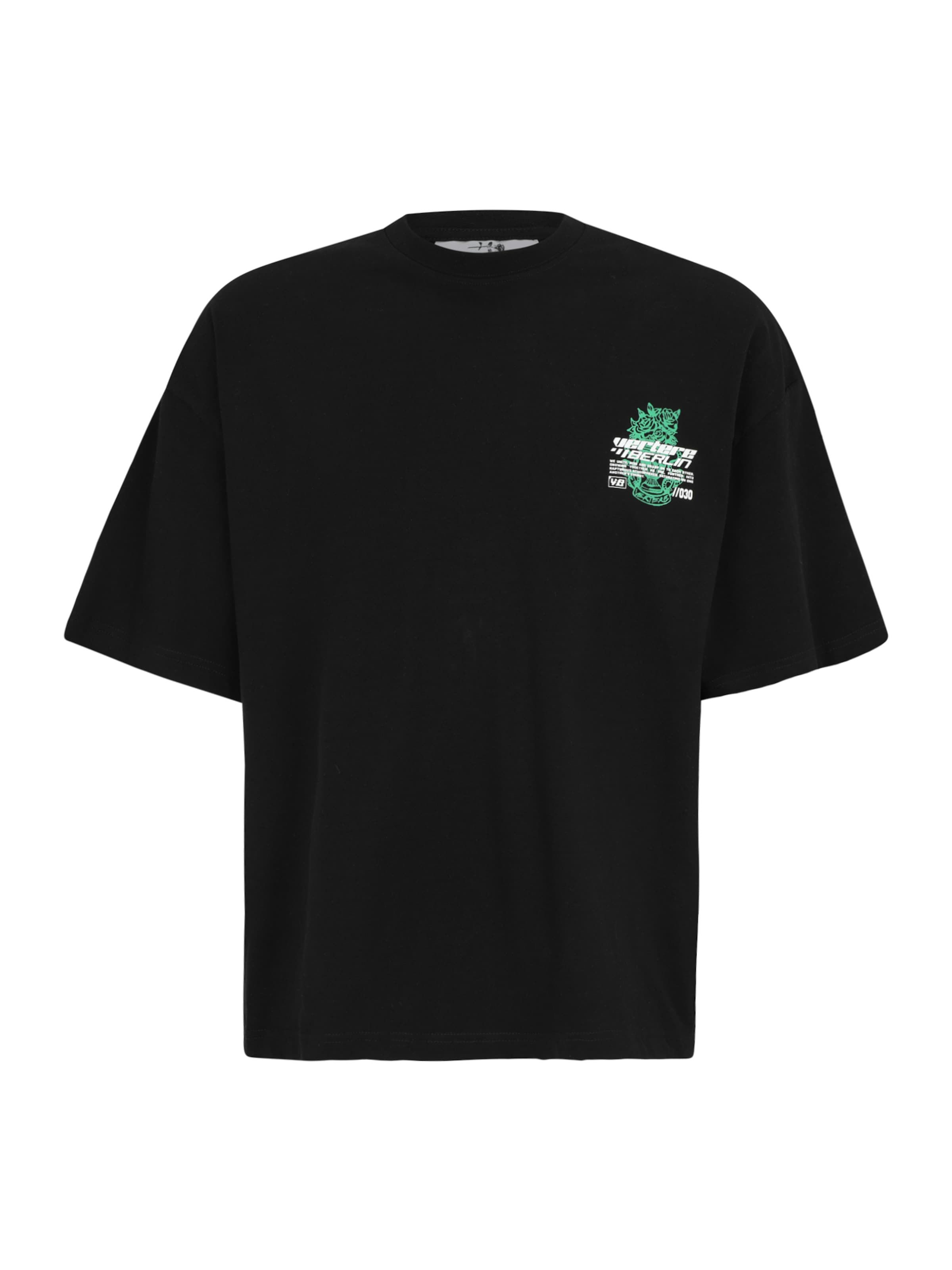 Vertere Berlin Μπλουζάκι 'OVERLAY' σε μαύρο: μπροστά