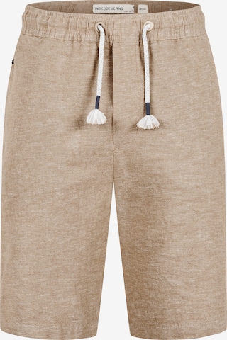 INDICODE JEANS Regular Chino Pants 'Lino' in Beige: front