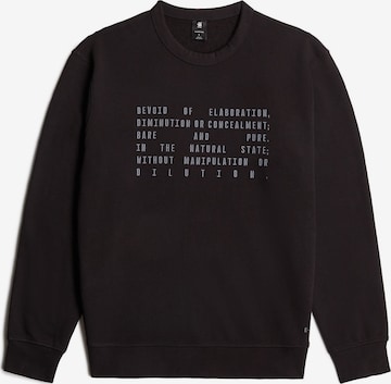 G-STAR Sweatshirt 'The Text Graphic' in Schwarz: Vorderseite