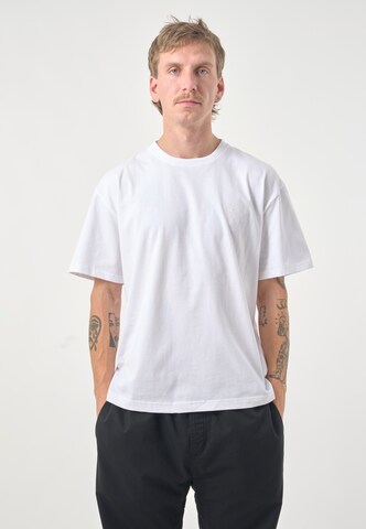 Cleptomanicx Shirt 'Boxy Tee Ligull Boxy Crop' in White: front
