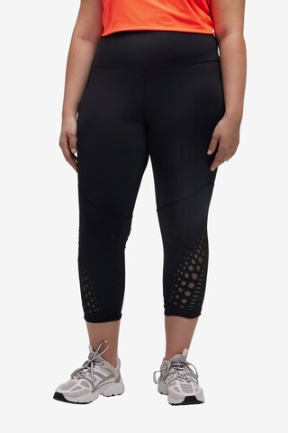 Ulla Popken Skinny Leggings in Black: front