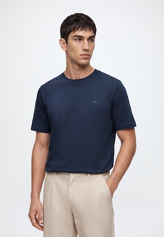 s.Oliver Men Big Sizes Shirt in Blue