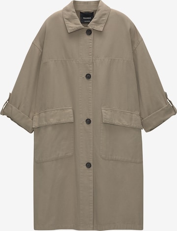 Pull&Bear Tussenmantel in Beige: voorkant