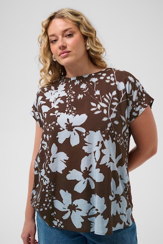 KAFFE CURVE Bluse in Braun: Vorderseite