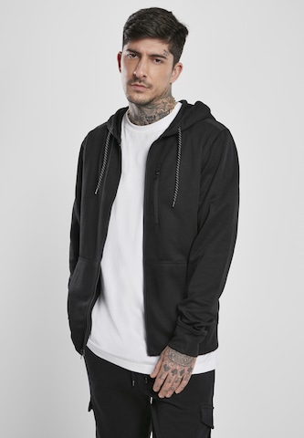 SOUTHPOLE Zip-Up Hoodie in Black: front