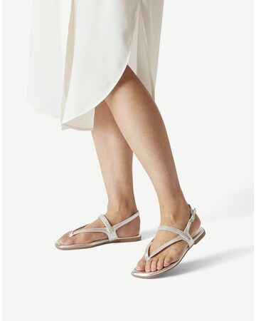 TAMARIS T-Bar Sandals in Silver